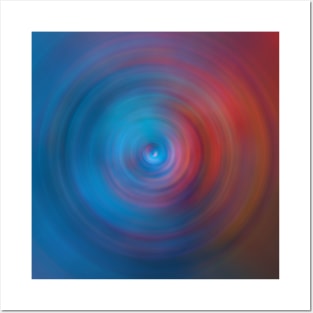 Blue and Red Gradation Posters and Art